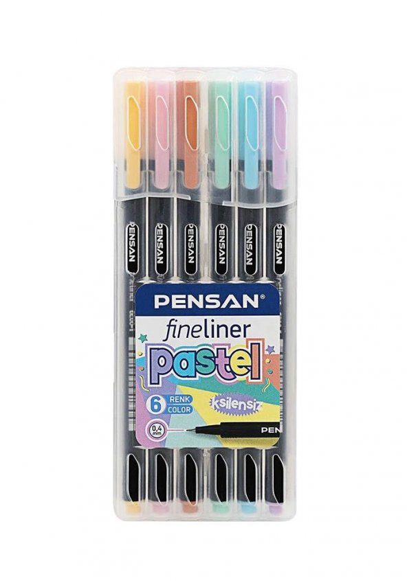 Fineliner 12 Neon Ve Pastel Renk 0.4mm İnce Keçe Uçlu Yazı Kalemi 1 Paket 12 Lı Fineliner Kalem Seti - 3