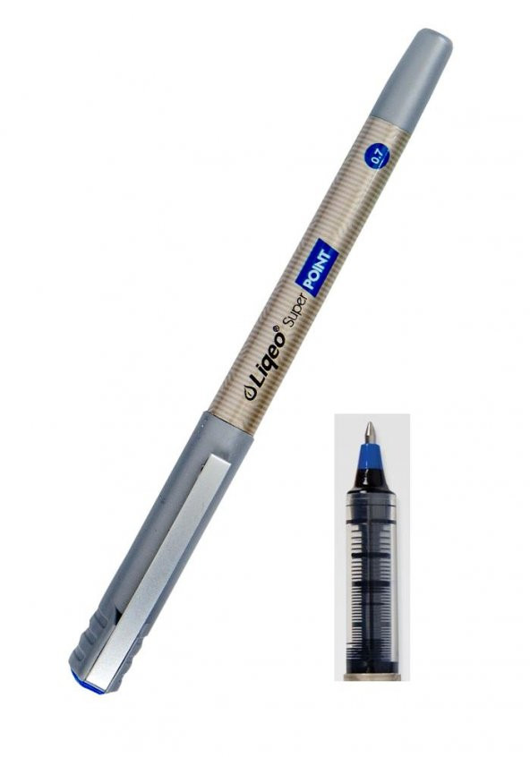 Mavi Pilot Kalem Super Point 0.7 3 Adet Mavi Roller Pilot Kalem 0,7 Mürekkepli Dolma Kalem - Resim 2