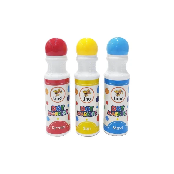 Lino Dot Markers 3 Lü Yıkanabilir Dot Markers - 2