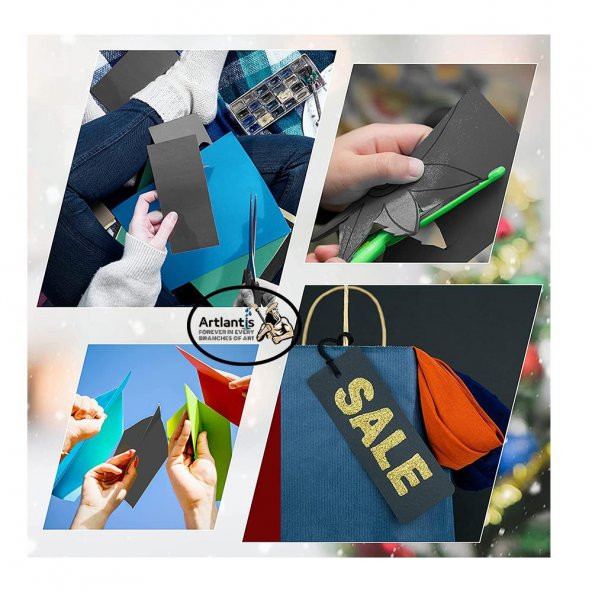 Siyah Fon Kartonu 50x70 cm 120 Gr 5 Adet 50*70 Fon Kartonu Hamurundan Boyama Orjinal Tam Siyah Renk - 4