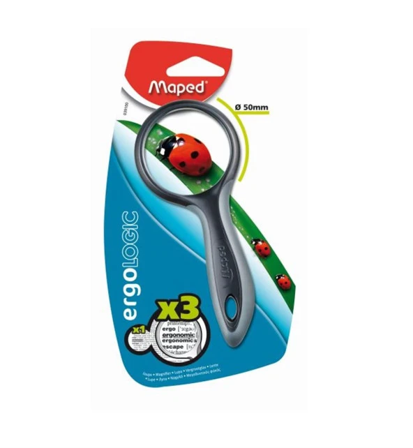 Maped Büyüteç Ergologic x3 50 MM Gri Büyüteç