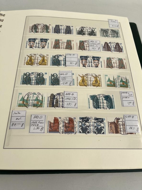 Almanya Pul Koleksiyonu Albümü 380 Adet - Yabancı Pul A-075 - Resim 9