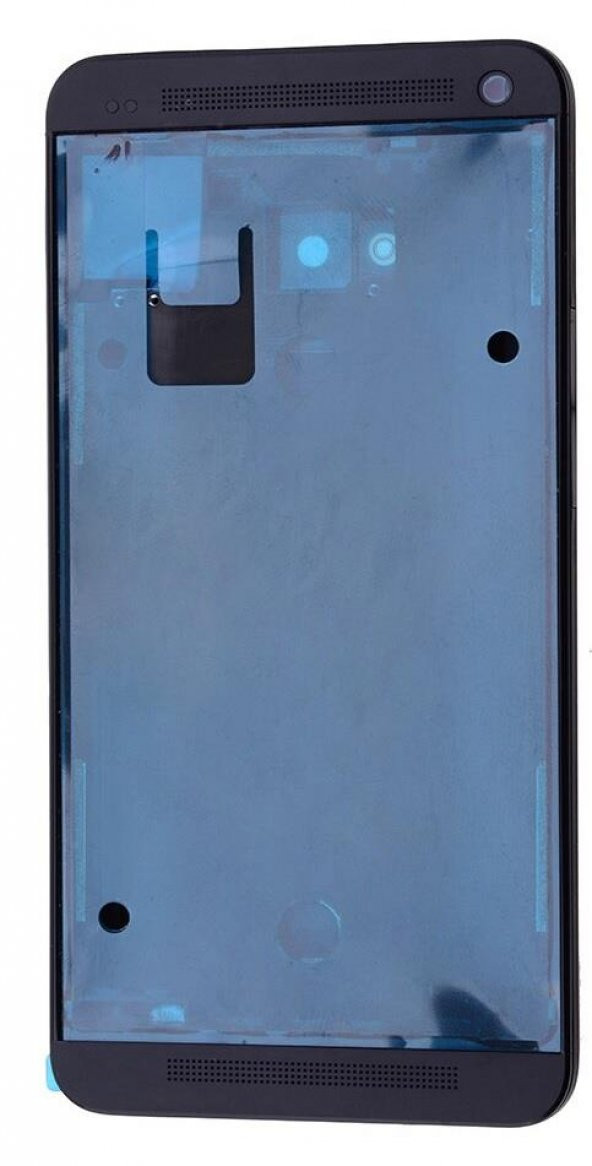 HTC One M7 Orta Kasa Ön Kapak Siyah - 2