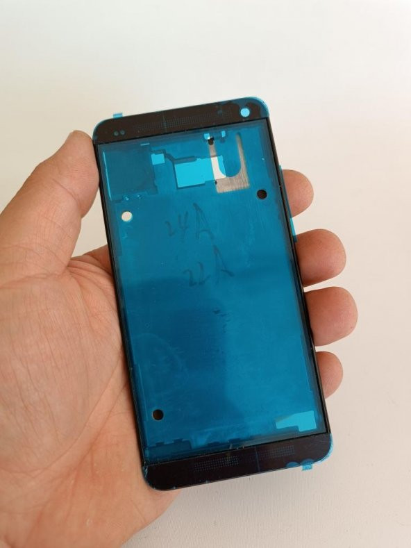 HTC One M7 Orta Kasa Ön Kapak Siyah - 7