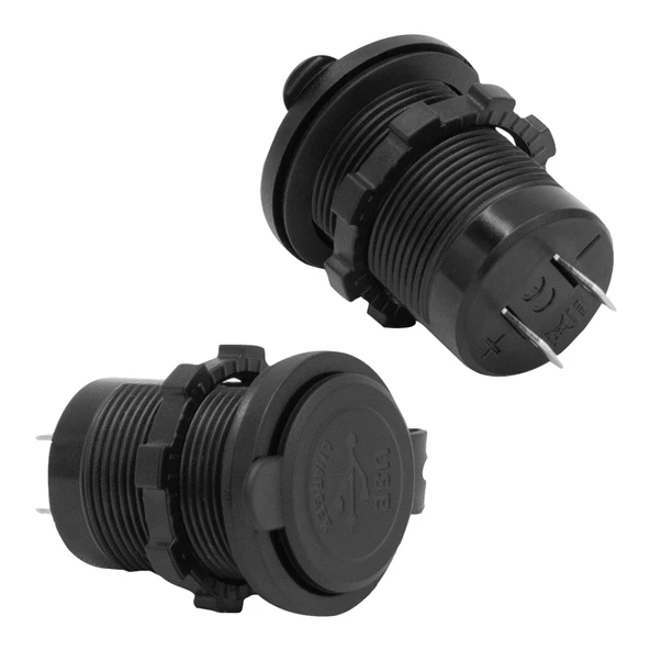 IC-266C PANO TİPİ USB 8-32V GİRİŞ 5V 1A / 5V 2.1A ÇIKIŞ KULAKSIZ 30MM USB - 2