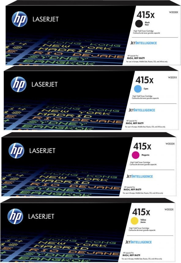 Hp 415X - W2030X / W2031X / W2032X / W2030X Orjinal Toner Takım / M455 / M480 / M454 / M478 / M479 - 1