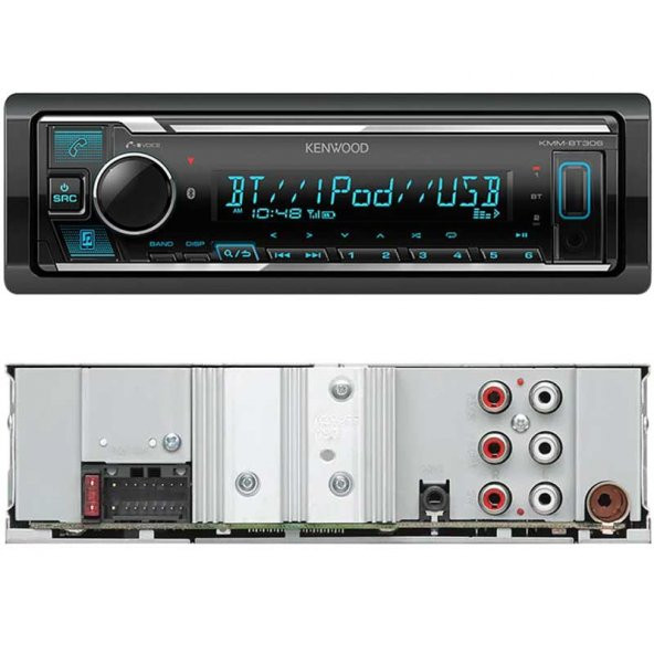 KENWOOD KMM-BT306 3 ANFİ ÇIKIŞLI UK/USB/FM/AUX/BLUETOOTH OTO TEYP 4 X 50 WATT