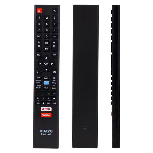 HUAYU RM-L1662 NETFLIX-YOUTUBE TUŞLU UNIVERSAL LCD LED TV KUMANDA - 2