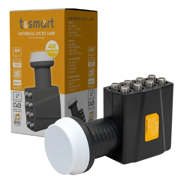 TSMART ULTRA HD 4K UNIVERSAL OCTO SEKİZLİ LNB 0.3DB - 2