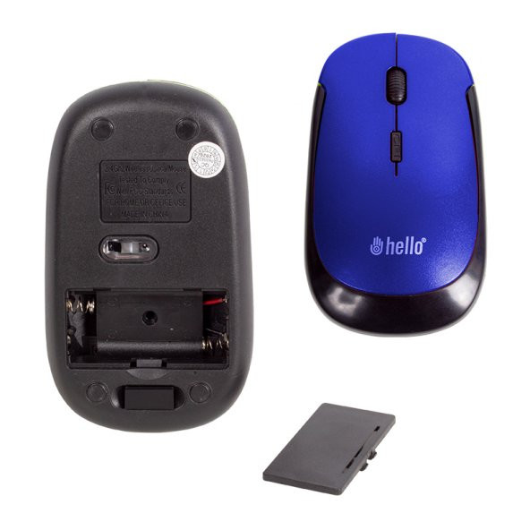 Hello Hl-40 1200 Dpı 2.4 Ghz Kablosuz Mouse Mavi - 2