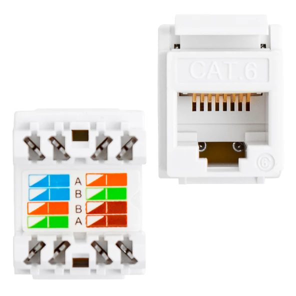 RJ45 CAT6 ŞASE 180 DERECE KEYSTONE JACK - 2