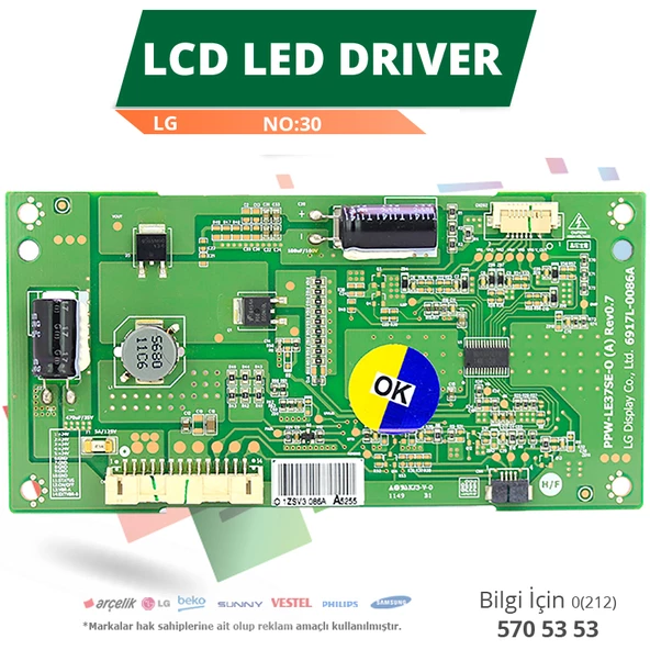 LCD LED DRIVER LG (6917L-0086A,PPW-LE37SE-O (A) REV0.7) (LC370EUN SE M2) (NO:30)