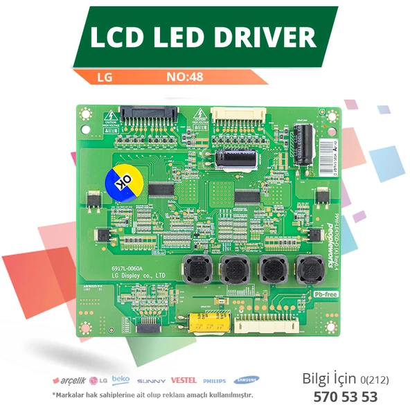 Lcd Led Drıver Lg 6917l-0060a,ppw-le47gd-o A Rev0.4 Lc470eun Sd F1 No:48 -46959