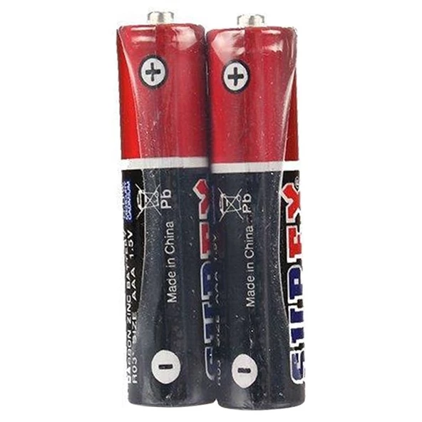 SUPEX R03 1.5 VOLT AAA ÇİNKO KARBON İNCE KALEM PİL (60LI PAKET KUMANDA PİLİ) - 2