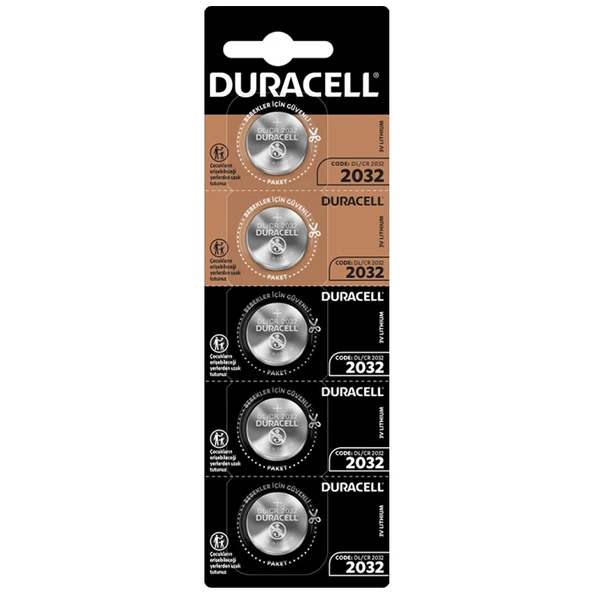 DURACELL CR2032 LİTYUM PİL (5Lİ PAKET FİYATI)