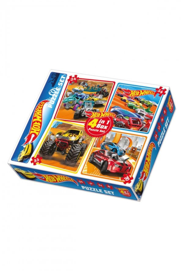 Hotwheels Puzzle Set 4lü - 1
