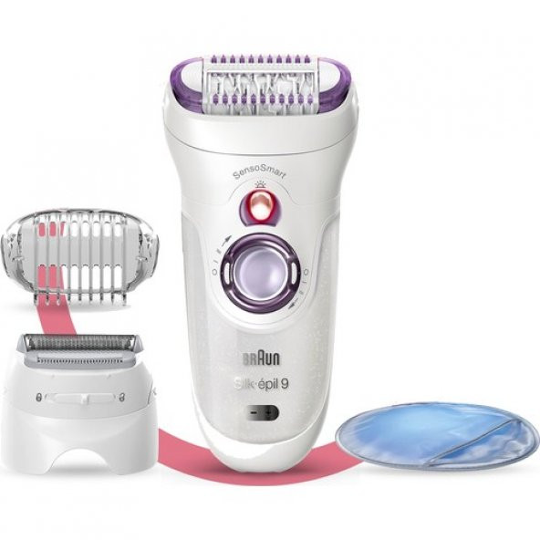 Braun Silk-épil 9 9710 SensoSmart Kablosuz Islak & Kuru 4 Ek Parçalı 2si 1 Arada Epilatör
