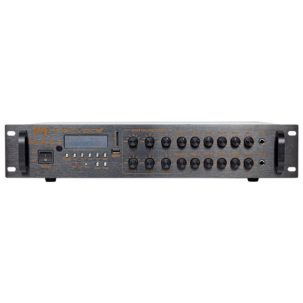 MAGICVOICE MV-1217 USB BT UK 6 ZON RMS 50W*1CH +4-16-70-100V TRAFOLU ANFİ - 2