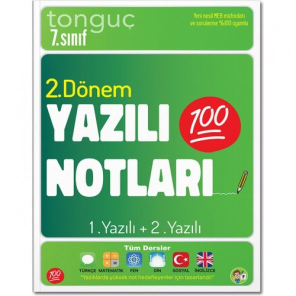 Tonguç Yayınları 7. Sınıf Yazılı Notları 2. Dönem 1 ve 2. Yazılı - 2