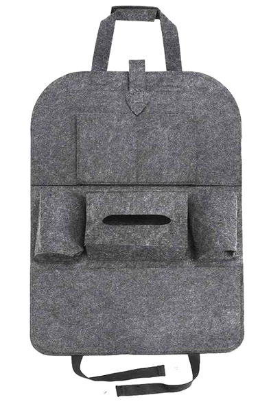 Araba Koltuk Arkası Keçe Eşya Düzenleyici Çanta Oto Organizer Araba Ceplik Peçetelik Bardaklık - 5