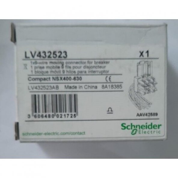 Schneider Lv432523 9 Telli Hareketli Konnektör - Nsx400..630 Için