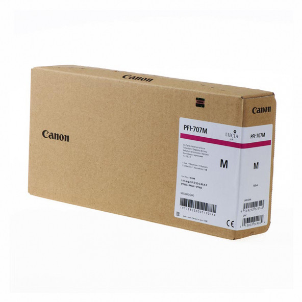 PlotterSarf Canon PFI-707 M (Magenta) Kırmızı Plotter Orijinal Mürekkep Kartuş 700 ml. (9823B001) ürün görseli