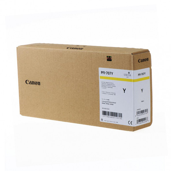 PlotterSarf Canon PFI-707 Y (Yellow) Sarı Siyah Plotter Orijinal Mürekkep Kartuş 700 ml. (9824B001) ürün görseli