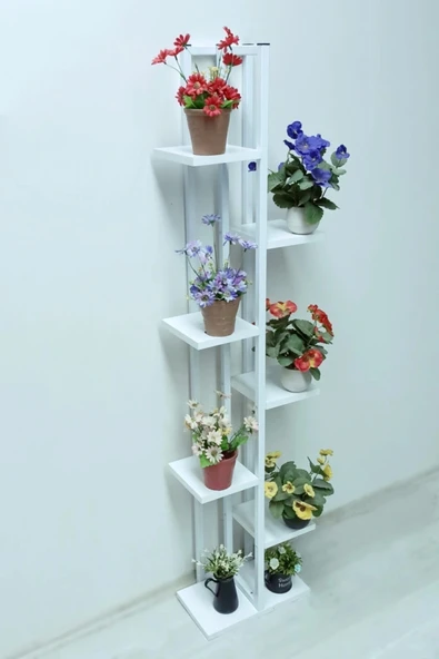 adımshops Metal Gövdeli 7 Bölmeli Dikey Çiçeklik,saksılık - 2