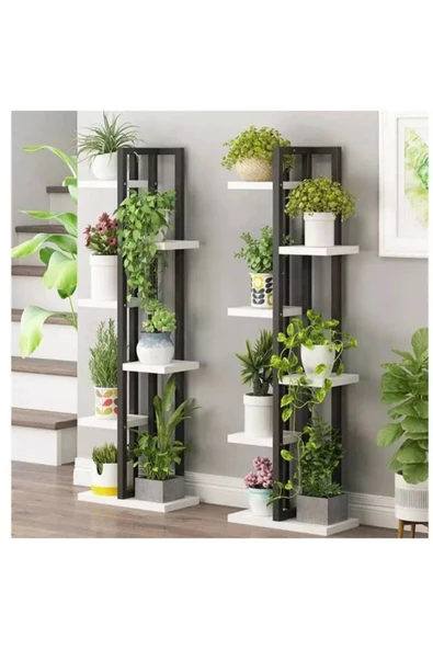 adımshops Çiçeklik,saksılık, 6 Bölmeli Raf