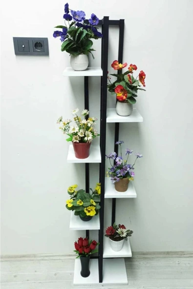 adımshops 7 Raflı,dikey Saksılık,çiçeklik,metal Gövdeli Suntalam