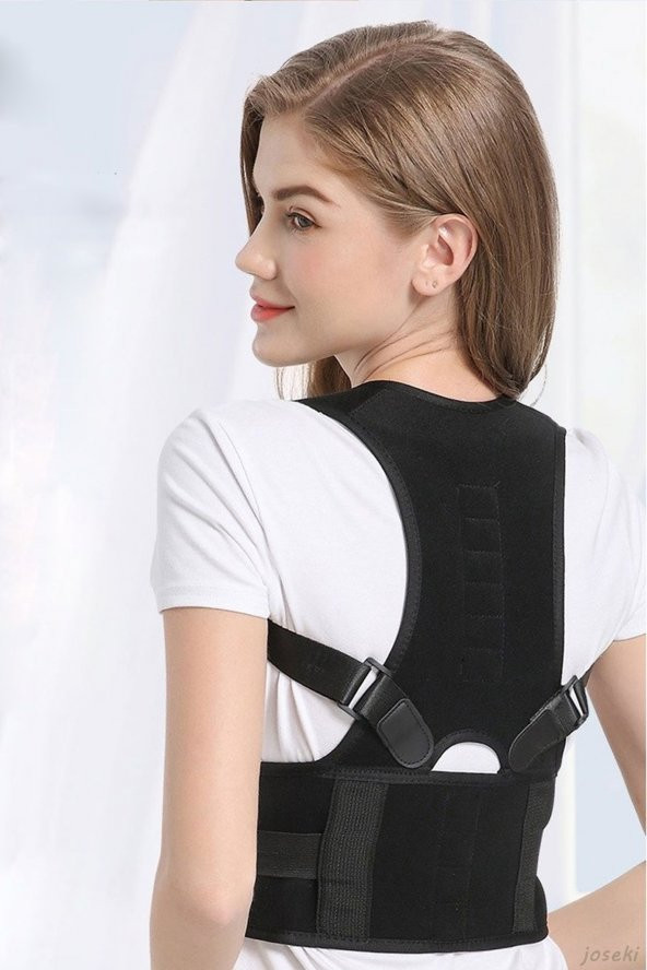Manyetik Dik Duruş Korsesi Kadın Erkek Sırt Omuz Destek Aparatı Durmayı Sağlayan Kamburluk Önleyici ürün görseli