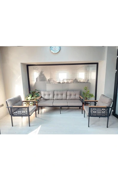 adımshops İnci Balkon-bahçe-kafe Çay Seti Koltuk Oturma Takımı-oturma Grubu Çstakımlazer - 1