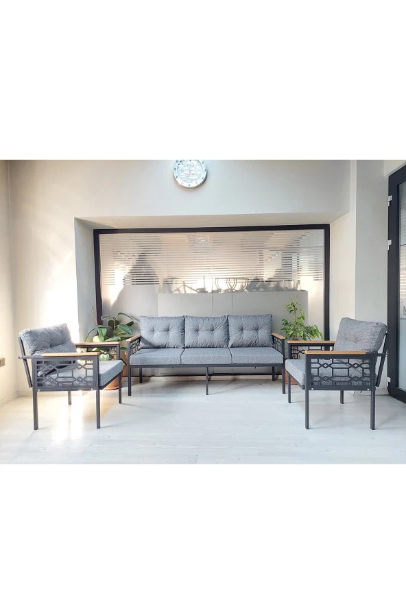 adımshops Balkon-bahçe-kafe Çay Seti Koltuk Oturma Takımı-oturma Grubu Çstakımlazer