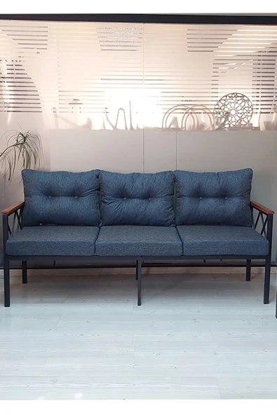 adımshops Safir 3'lü Bahçe,balkon,teras,cafe,çay Seti,oturma Grubu,koltuk Takımı - 2