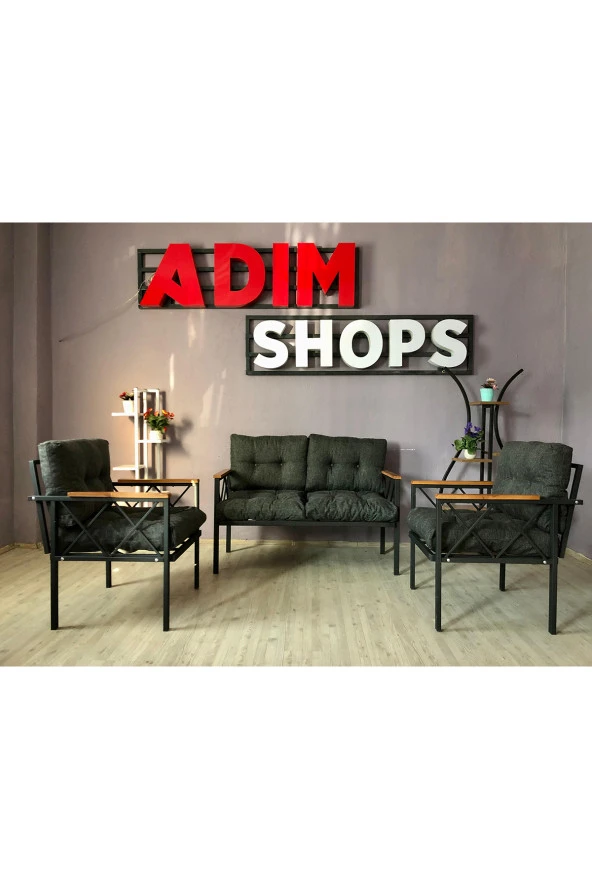 adımshops Balkon-bahçe-kafe Çay Seti Koltuk Oturma Takımı-oturma Grubu Miami