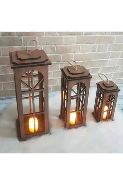 adımshops Dekoratif 3'lü Fener