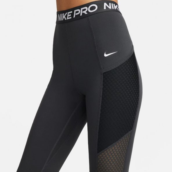 Nike Pro Dri Fit High 7/8 Tight Kadın Gri Renk Tayt - 3