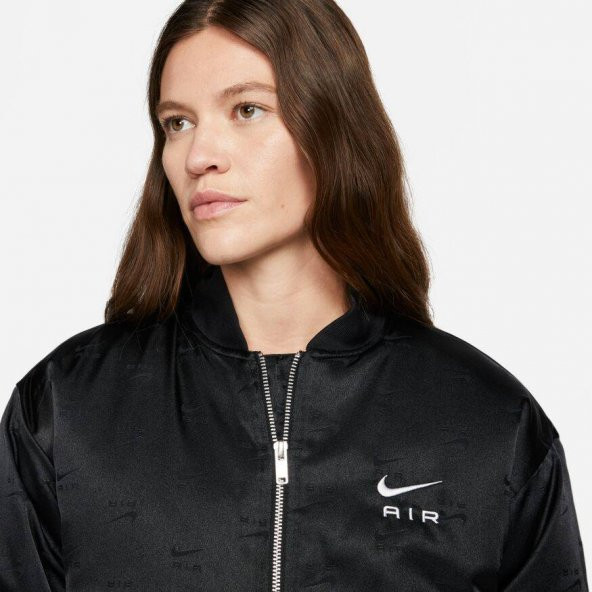 Nike Sportswear Air Bomber Jacket Kadın Siyah Renk Ceket ve Yağmurluk - 4