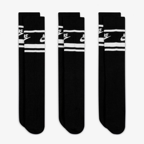 Nike Sportswear Everyday Essential 3lü Unisex Siyah Renk Çorap - 2
