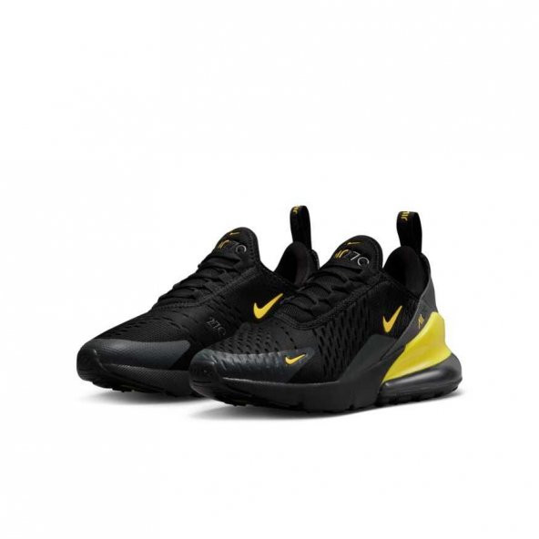 Nike Air Max 270 (Gs) Kadın Siyah Renk Sneaker Ayakkabı - 1