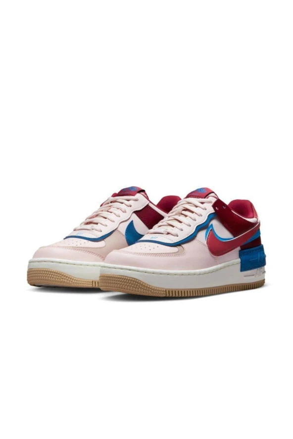 Nike Air Force 1 Shadow Kadın Pembe/Bordo Renk Sneaker Ayakkabı