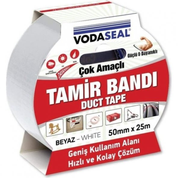 Vodaseal Duct Tape - Tamir Bandı 50Mm X 25M Beyaz