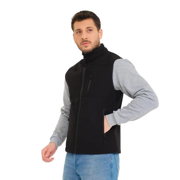 Şensel, Softshell Yelek, Siyah 118E2250 Su İtici,Rüzgar Geçirmez - 2