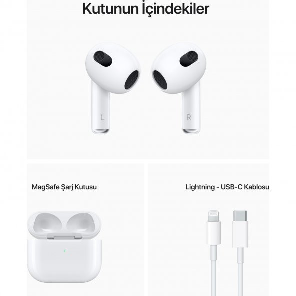 Apple AirPods 3.Nesil Bluetooth Kulaklık MME73TU/A (Apple Türkiye Garantili) - 8