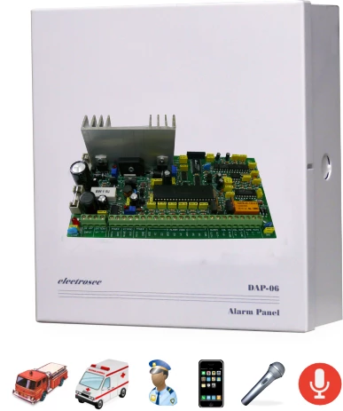 Electrosec DAP-06 Hırsız ve Yangın Alarm Paneli (6 Bölgeli) - 1