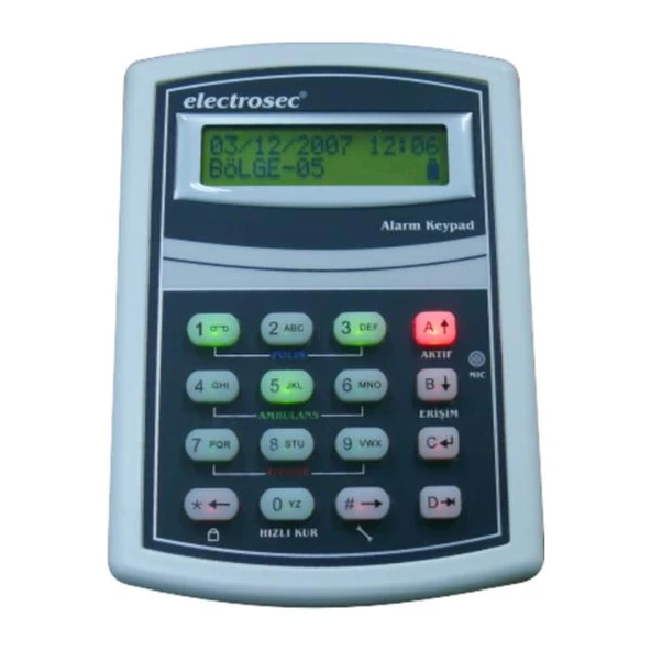 Electrosec DAP-06KP Lcd Ekranlı Alarm Keypad ürün görseli