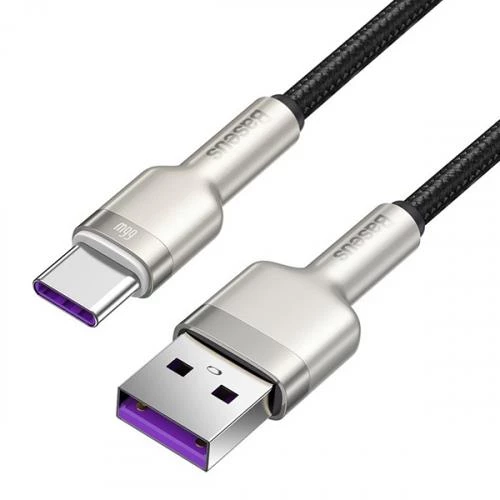 Baseus Super Şarj 1MT 66W  USB to Type-C Şarj Kablosu 480 Mbps Veri Aktarım Ultra Hızlı Şarj Ve Data Kablosu