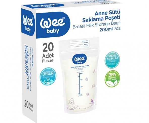 Wee Baby Anne Sütü Saklama Poşeti 20li 8690797105587