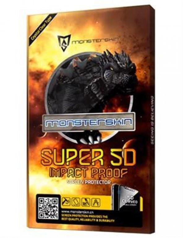 İPHONE X-XS MONSTER 5D SÜPER  EKRAN KORUYUCU JELATİN SİYAH