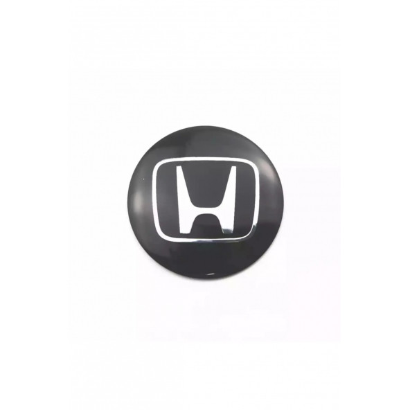 HONDA LOGOLU 56 MM JANT GÖBEK STICKER (SİYAH-GÜMÜŞ) - Resim 3